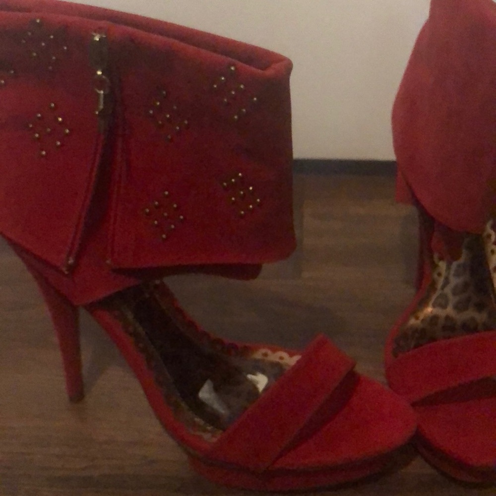 5 inch suede party heels